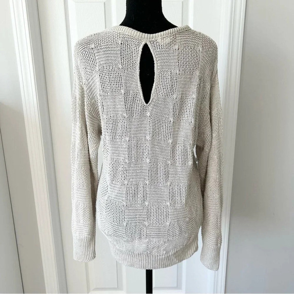 Limitex Paris Linen Blend Keyhole Back Dolman Sleeve Sweater - Picture 3 of 14